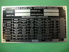 1008 Reproduction Jaguar Xke Series Plate