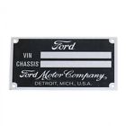 1233028 Classic Era Auto Restoration Custom Ford Vin Id Tag Data