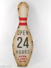 15 Bag Engraver 24 Ball Bowling Game Towel Tin Metal Room Shoes Machine Sign Pin Alley Open Hours Distressed Brunswick 6 Cover