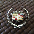 1608437 1603014 Oem Cadillac Eldorado Chrome Dash Wreath Crest Emblem