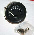 17210.07 New Fuel Gage For Willys Jeep Black Bezel Early Others