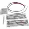 25-251436-1 Premium Quality Products Corvette Side Marker Light Louvers Rear Brushed Stainless Steel 1997-2004