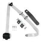 312041eb1454228 Safetboy White Retractable Seat Belt With Mounting Brackets Standard Buckle