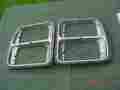 4087288 1979 79 Mopar Dodge Truck M880 Lil Red Express Grill Grille Headlamp Trim Rings