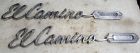 4825 Trim Parts Vtg El Camino Rear Quarter Panel Emblem Pair