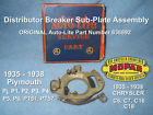 636-892 Auto Lite Mopar Distributor Breaker Sub Plate Assembly Nos