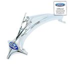 68-8215 48-8212 Ford Passenger Car Chrome Grille Shell Ornament And Blue Porcelain