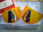 73986 Amber New Pair Of Vintage Style Head Light Visors