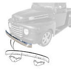 7rc-17750-a Ford Pickup Plain Steel Front Bumper With Brackets