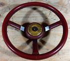 83510067 Amc Eagle Jeep Grand Wagoneer Red Leather Steering Wheel