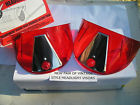 877325 Plastic New Pair Of Red Vintage Style Head Light Visors