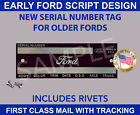 A3801gf Ford Data Plate Vehicle Id Serial Number Vin Tag Falcon