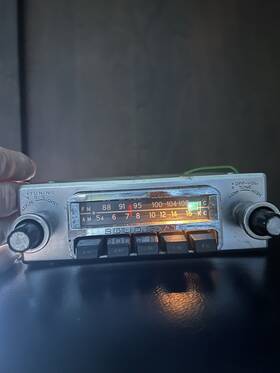 Uaf-6270 Automatic Works Vintage Am Fm Radio 12v Neg Ground Made In Japan Rare