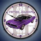 Nostalgic1970 Barracuda Lighted Purple Game Room Plymouth Car Theater Clock