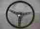 Bpo Mopar Ford Old Skool Vintage 15 Wooden Finger Grip Steering Wheel 3 Hole B.p.o