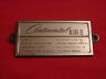 6970-b C8lb Vintage Lincoln Mark Continental Engine Compartment Specifications Plaque