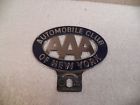 Chrome Plate 1935s Ornament Vintage York Car Emblem Aaa License 1935 Club Auto