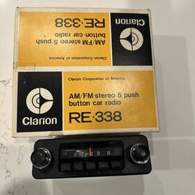Re-338 Clarion 311 0817 02 Car Am/fm Radio Vintage Model Push Buttons Made In Japan