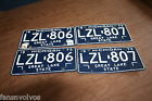 Lzl806 Consecutive Pix License Sets 2 Michigan Lzl807 1973 Numbers Plates