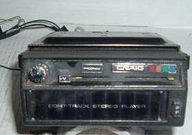 3135 Craig Vtg. 8 Track Car Stereo Model With Slide Mount And Wiring Untested