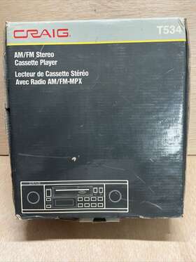 T534 Craig Vintage Powerplay Am/fm Car Stereo Radio Cassette Player Old School