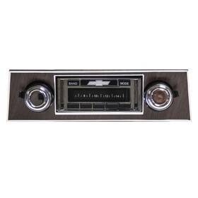 Custom Autosound Cam-cae-630w Usa-630 With Walnut Bezel Chevy Camaro 1967-1968