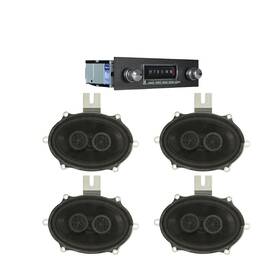 Custom Autosound Cam-chtkl-740 67-72 C10 With Ac Usa-740 Radio And 4x10 Dual Coil Dash Speaker Kit