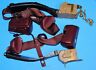D5sb-6560271-ab D5sb-6560270-ab Ford Lincoln Mark Iv Thunderbird Oem Front Seat Belt Burgundy
