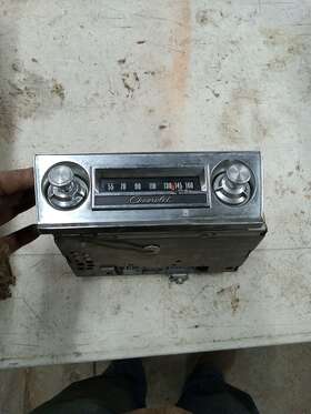 986113 Delco 65 66 67 68 69 Corvair Am Radio With Knobs Chrome Face Plate Monza Corsa