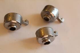 C76a-18a932-a Fomoco 15426 Three Vintage Silver Metal Automobile Radio Dials Ford C76 O A-18a932a