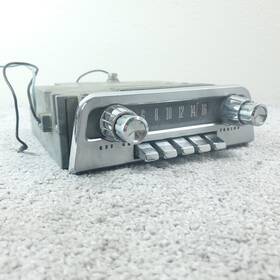 124-43 Ford Vintage Fomoco Car Radio Am Pushbutton Chrome 1950s 1960s Untested