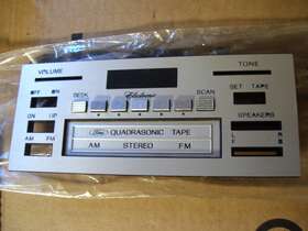 3k8-1343 Ford Original Late 70s Early 80s Am Fm 8 Track Quadrasonic Face Plate Nos 84 85 86 Bezel