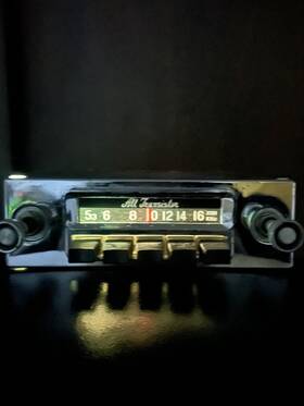 100007-087 Japan 30907 Works Vintage All Transistor Chrome Face Car Radio Am Receiver