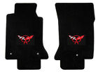 Logo Red Pair Floor Corvette Mats Emblem C5 1997-2004 Flag Embroidered