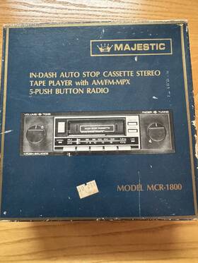 Majestic Mcr-1800 Nos Rare Vintage New In Box Cassette Stereo Tape Player - Dash