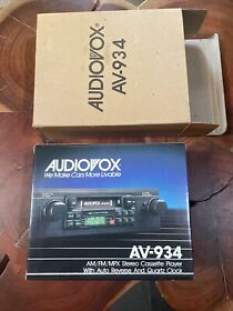 Av-934 New Vintage 1987 Audiovox Car Stereo Am Fm Mpx Radio Cassette Player