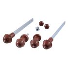 O1a-9270-b Ford Deluxe Reddish Brown Dash Knob Set O1a-9270-b Ford Deluxe Reddish Brown Dash Knob Set
