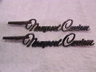 3506525 Pair Oem Newport Custom Chrysler 1972 Emblems Nice