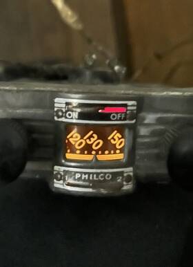 27-5182 Philco 1930 S Radio Control Head Aluminum Alloy Unit W Light And Cables Radiohead