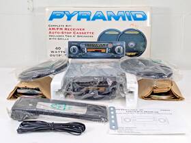 Pyramid 068888001007 100 Kit Vintage Car Radios Auto Cassette Am/fm With Speakers Retro
