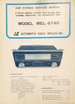 Automatic Radio Model MEL-6740 Service Manual Original. Fixed Price $15.00.
