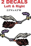 Left And Right Facing Dodge Road Runner Vinyl Decals. Fixed Price $9.99.