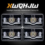 4X6"INCH Clear Lens Diamond Cut Chrome Crystal Semi Sealed Beam Headlight Lamps. Fixed Price $61.19.