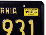 1966 California License Plate Registration Sticker, Yom, Dmv. Fixed Price $9.95.