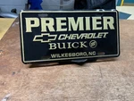 Dealership License Plate Premier Chevrolet Buick Wilkesboro Nc Metal. Fixed Price $15.25.