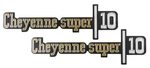 1973 1974 1975 1976 Chevy Truck Front Fender Emblem Pair Cheyenne Super 10. Fixed Price $131.95.