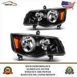 Headlamp Fits Dodge Grand Caravan 2011-20 Headlight Assembly Pair Black Housing. Fixed Price $103.99.