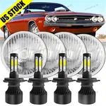 4X 5.75" 5-3/4" Led Headlights Round For Dodge Charger Coronet Dart Chrysler. Fixed Price $51.68.