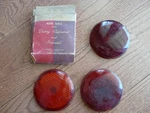 Pcs 1937 1938 Dodge Plymouth Desoto Nos Mopar Red Glas Tail Light Lens 669459. Fixed Price $32.50.