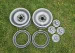 Pair 2 1979 Chrysler 300 15X6" Road Wheels Set Of 4 Center Caps Cordoba Lebaron. Fixed Price $549.00.